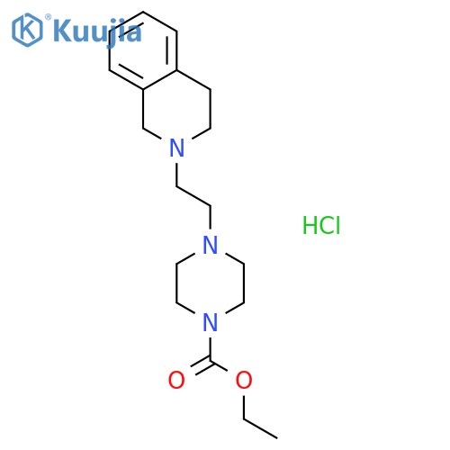 1-Piperazinecarboxylicacid, 4-[2-(3,4-dihydro-2(1H)-isoquinolinyl)ethyl]-, ethyl ester, hydrochloride(1:1) structure