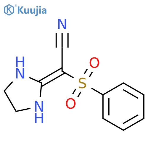 ACETONITRILE, 2-IMIDAZOLIDINYLIDENE(PHENYLSULFONYL)- structure