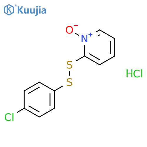PYRIDINE, 2-[(4-CHLOROPHENYL)DITHIO]-, 1-OXIDE, HYDROCHLORIDE structure