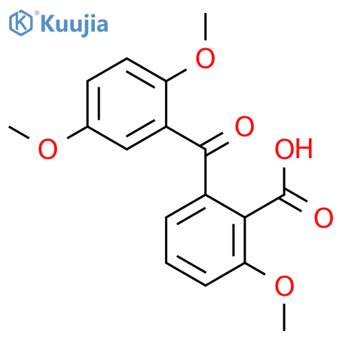 Benzoic acid, 2-(2,5-dimethoxybenzoyl)-6-methoxy- structure