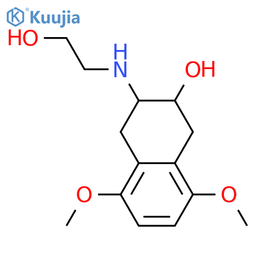 2-Naphthalenol,1,2,3,4-tetrahydro-3-[(2-hydroxyethyl)amino]-5,8-dimethoxy-, trans- (9CI) structure