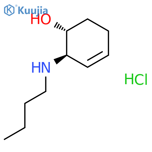 3-Cyclohexen-1-ol, 2-(butylamino)-, hydrochloride, trans- structure