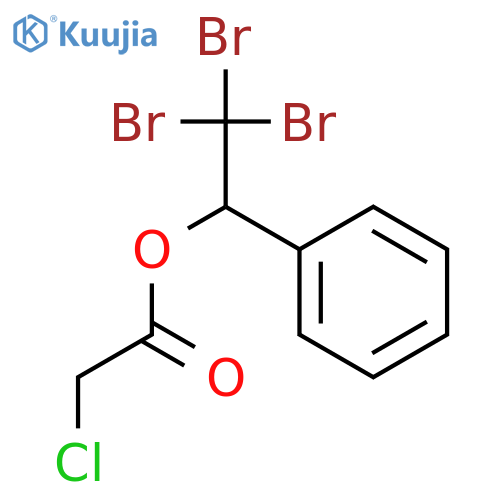 ACETIC ACID, CHLORO-, 2,2,2-TRIBROMO-1-PHENYLETHYL ESTER structure