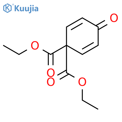 2,5-Cyclohexadiene-1,1-dicarboxylic acid, 4-oxo-, diethyl ester structure