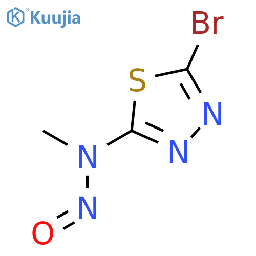 1,3,4-Thiadiazol-2-amine, 5-bromo-N-methyl-N-nitroso- structure