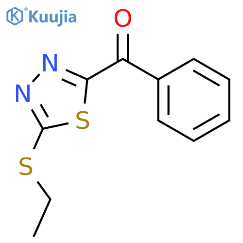 Methanone, [5-(ethylthio)-1,3,4-thiadiazol-2-yl]phenyl- structure