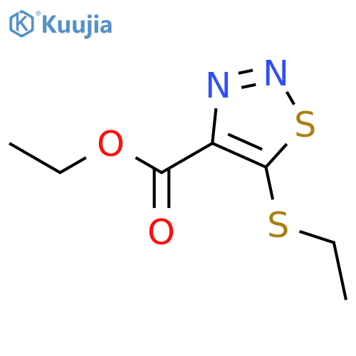 1,2,3-Thiadiazole-4-carboxylic acid, 5-(ethylthio)-, ethyl ester structure