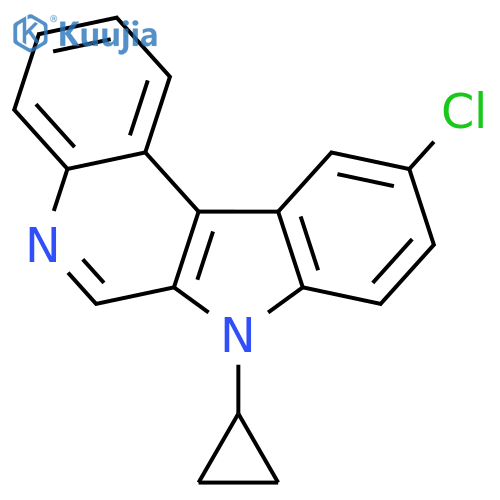 7H-INDOLO[2,3-C]QUINOLINE, 10-CHLORO-7-CYCLOPROPYL- structure