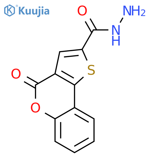 4H-THIENO[3,2-C][1]BENZOPYRAN-2-CARBOXYLIC ACID, 4-OXO-, HYDRAZIDE structure