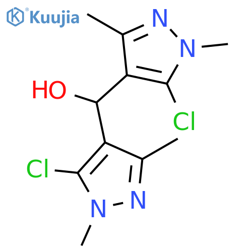 Bis(5-chloro-1,3-dimethyl-1H-pyrazol-4-yl)methanol structure