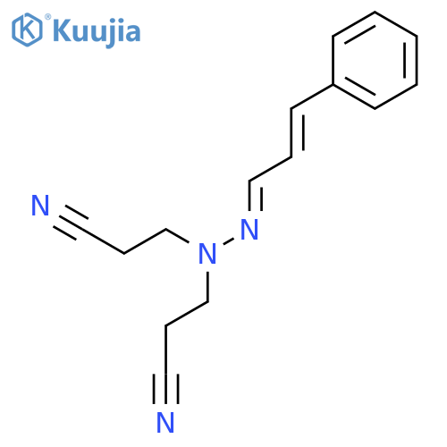 Propanenitrile, 3,3'-[(3-phenyl-2-propenylidene)hydrazono]bis- structure