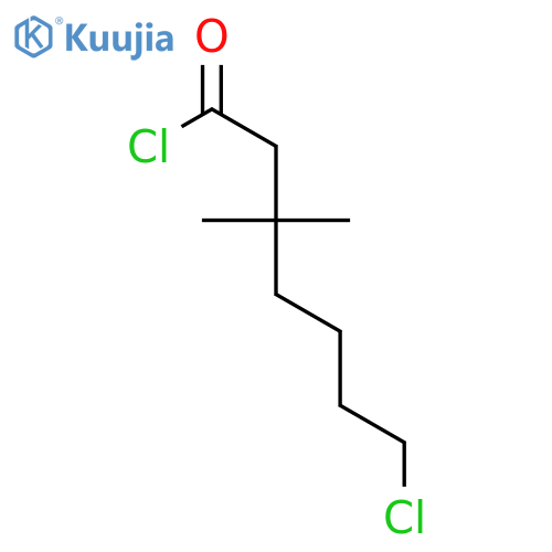 Heptanoyl chloride, 7-chloro-3,3-dimethyl- structure
