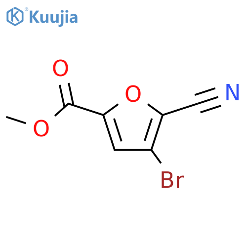 2-Furancarboxylic acid, 4-bromo-5-cyano-, methyl ester structure
