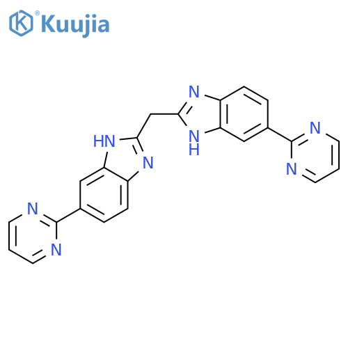 1H-Benzimidazole, 2,2'-methylenebis[5-(2-pyrimidinyl)- structure