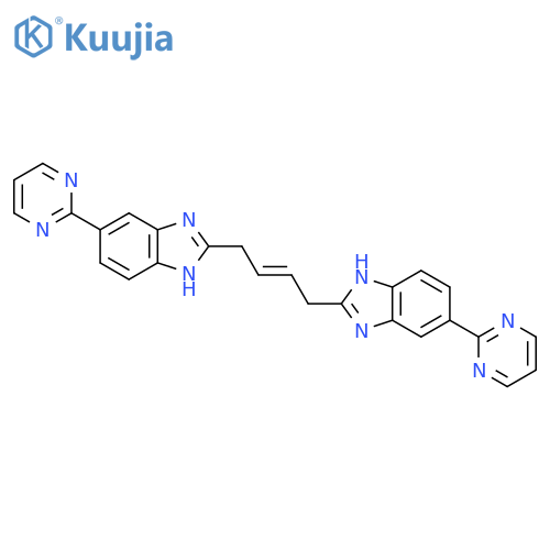 1H-Benzimidazole, 2,2'-(2-butene-1,4-diyl)bis[5-(2-pyrimidinyl)- structure