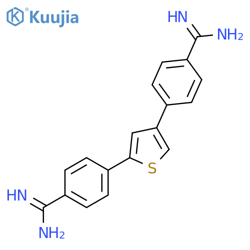 Benzenecarboximidamide, 4,4'-(2,4-thiophenediyl)bis- structure