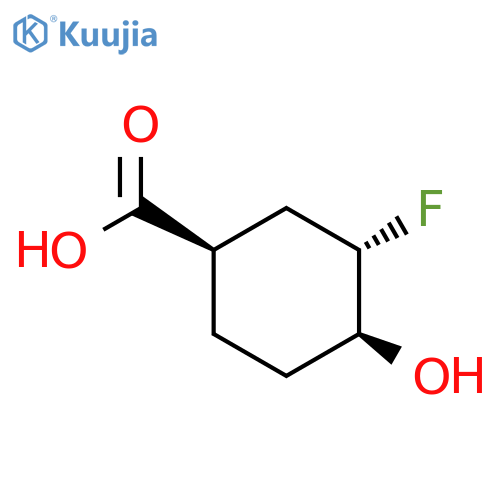 Cyclohexanecarboxylicacid, 3-fluoro-4-hydroxy-, (1R,3S,4S)-rel- structure