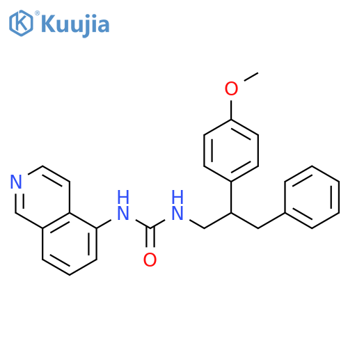 Urea, N-5-isoquinolinyl-N'-[2-(4-methoxyphenyl)-3-phenylpropyl]- structure
