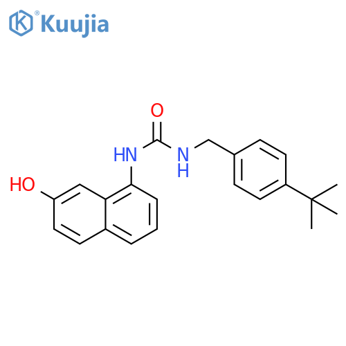 Urea,N-[[4-(1,1-dimethylethyl)phenyl]methyl]-N'-(7-hydroxy-1-naphthalenyl)- structure