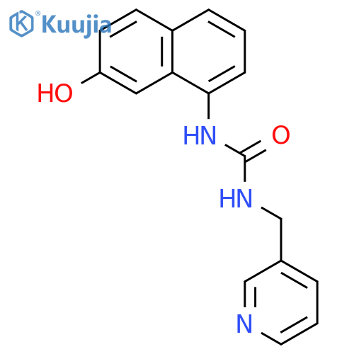 Urea, N-(7-hydroxy-1-naphthalenyl)-N'-(3-pyridinylmethyl)- structure