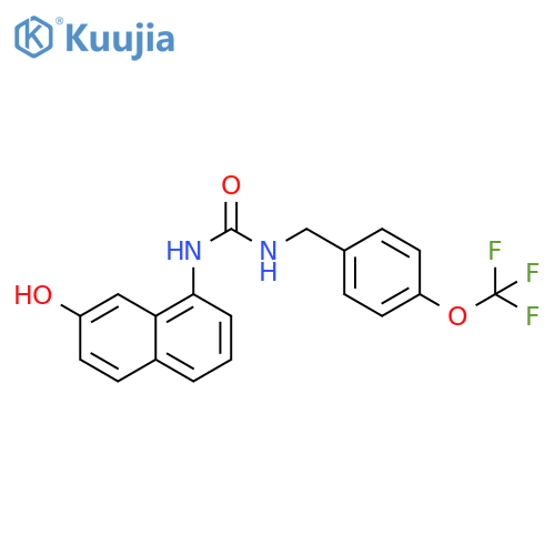 Urea,N-(7-hydroxy-1-naphthalenyl)-N'-[[4-(trifluoromethoxy)phenyl]methyl]- structure