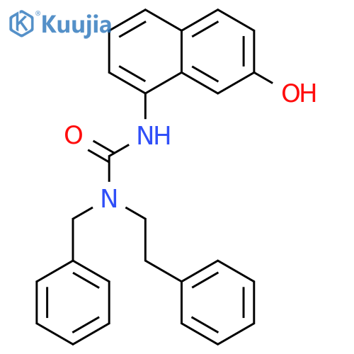 Urea, N'-(7-hydroxy-1-naphthalenyl)-N-(2-phenylethyl)-N-(phenylmethyl)- structure