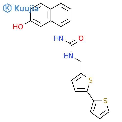 Urea, N-([2,2'-bithiophen]-5-ylmethyl)-N'-(7-hydroxy-1-naphthalenyl)- structure