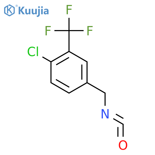 1-chloro-4-(isocyanatomethyl)-2-(trifluoromethyl)benzene structure