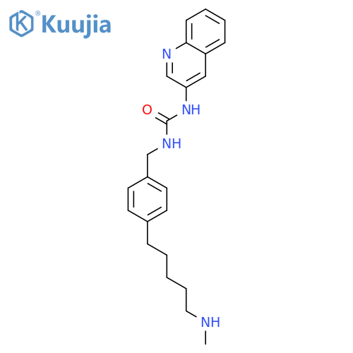 Urea, N-[[4-[5-(methylamino)pentyl]phenyl]methyl]-N'-3-quinolinyl- structure