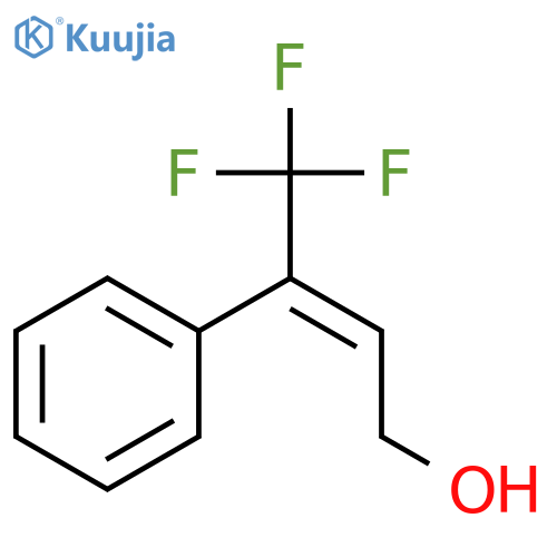 2-Buten-1-ol, 4,4,4-trifluoro-3-phenyl-, (2Z)- structure
