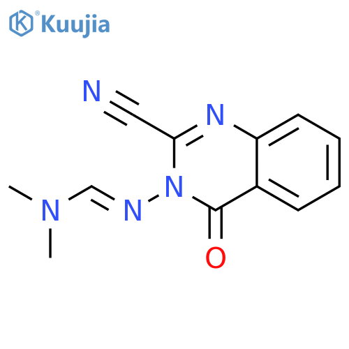 2-Quinazolinecarbonitrile,3-[[(dimethylamino)methylene]amino]-3,4-dihydro-4-oxo- structure