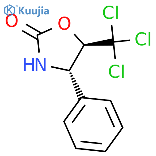 2-OXAZOLIDINONE, 4-PHENYL-5-(TRICHLOROMETHYL)-, TRANS- structure