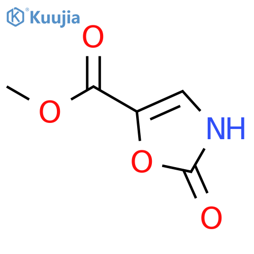 5-Oxazolecarboxylic acid, 2,3-dihydro-2-oxo-, methyl ester structure