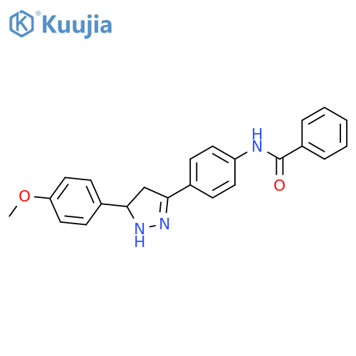 Benzamide,N-[4-[4,5-dihydro-5-(4-methoxyphenyl)-1H-pyrazol-3-yl]phenyl]- structure