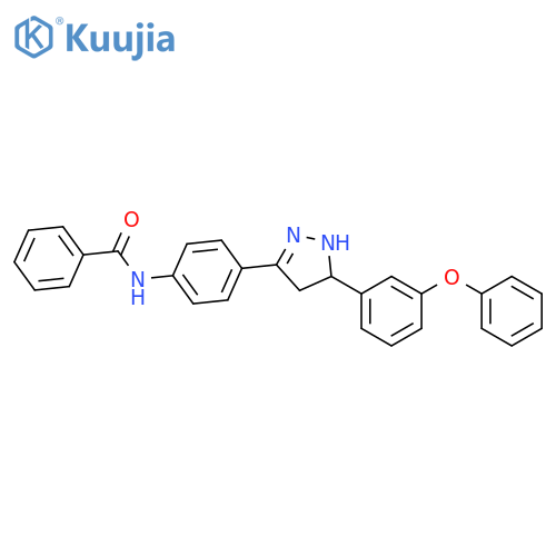 Benzamide,N-[4-[4,5-dihydro-5-(3-phenoxyphenyl)-1H-pyrazol-3-yl]phenyl]- structure