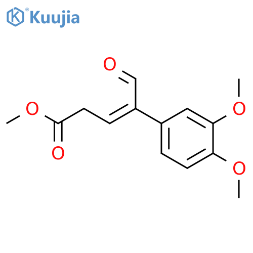 3-Pentenoic acid, 4-(3,4-dimethoxyphenyl)-5-oxo-, methyl ester structure
