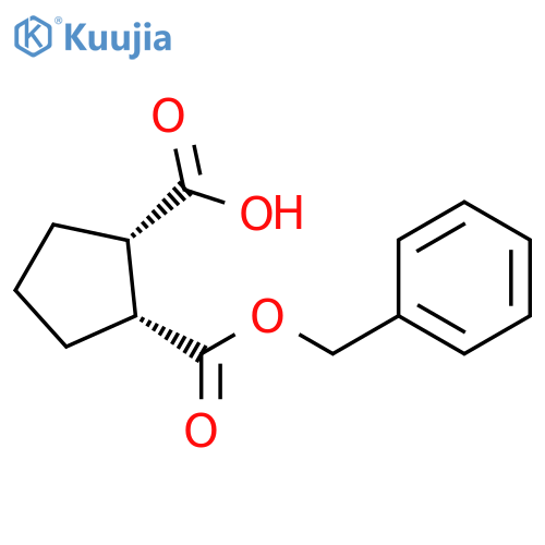 (1S, 2R)-2-(Benzyloxycarbonyl)cyclopentanecarboxylic Acid structure