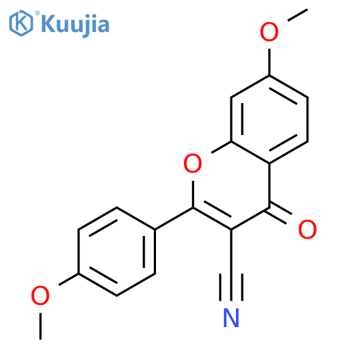 4H-1-Benzopyran-3-carbonitrile, 7-methoxy-2-(4-methoxyphenyl)-4-oxo- structure