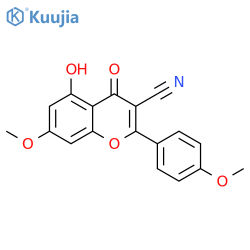 4H-1-Benzopyran-3-carbonitrile,5-hydroxy-7-methoxy-2-(4-methoxyphenyl)-4-oxo- structure