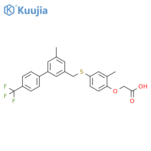 Acetic acid,[2-methyl-4-[[[5-methyl-4'-(trifluoromethyl)[1,1'-biphenyl]-3-yl]methyl]thio]phenoxy]- structure
