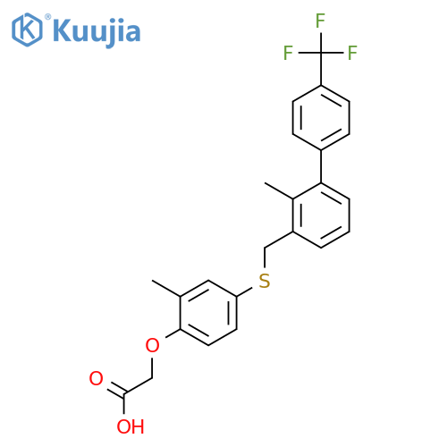 Acetic acid,[2-methyl-4-[[[2-methyl-4'-(trifluoromethyl)[1,1'-biphenyl]-3-yl]methyl]thio]phenoxy]- structure