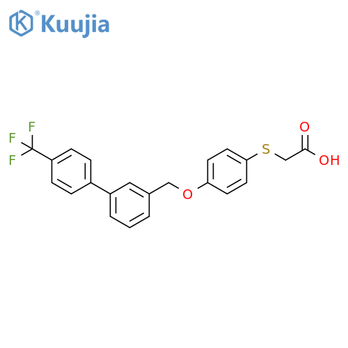 Acetic acid,[[4-[[4'-(trifluoromethyl)[1,1'-biphenyl]-3-yl]methoxy]phenyl]thio]- structure