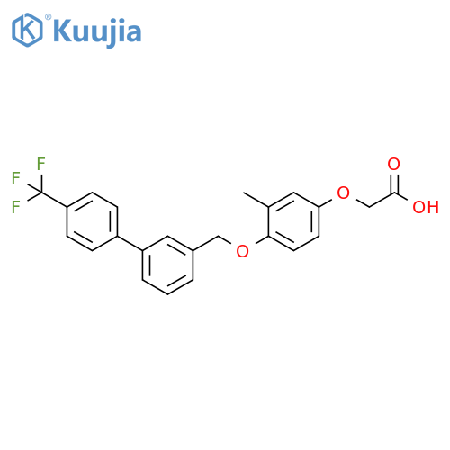 Acetic acid,[3-methyl-4-[[4'-(trifluoromethyl)[1,1'-biphenyl]-3-yl]methoxy]phenoxy]- structure
