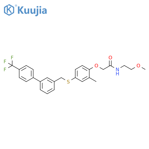 Acetamide,N-(2-methoxyethyl)-2-[2-methyl-4-[[[4'-(trifluoromethyl)[1,1'-biphenyl]-3-yl]methyl]thio]phenoxy]- structure