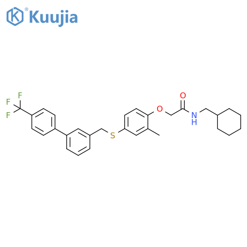 Acetamide,N-(cyclohexylmethyl)-2-[2-methyl-4-[[[4'-(trifluoromethyl)[1,1'-biphenyl]-3-yl]methyl]thio]phenoxy]- structure