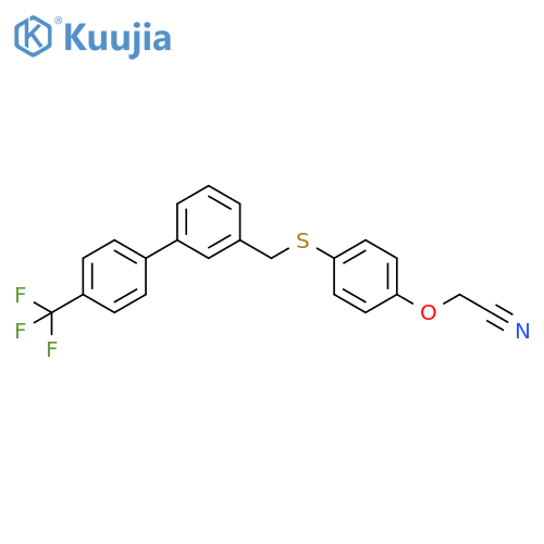 Acetonitrile,[4-[[[4'-(trifluoromethyl)[1,1'-biphenyl]-3-yl]methyl]thio]phenoxy]- structure
