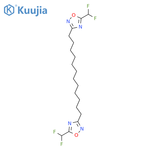 1,2,4-Oxadiazole, 3,3'-(1,12-dodecanediyl)bis[5-(difluoromethyl)- structure