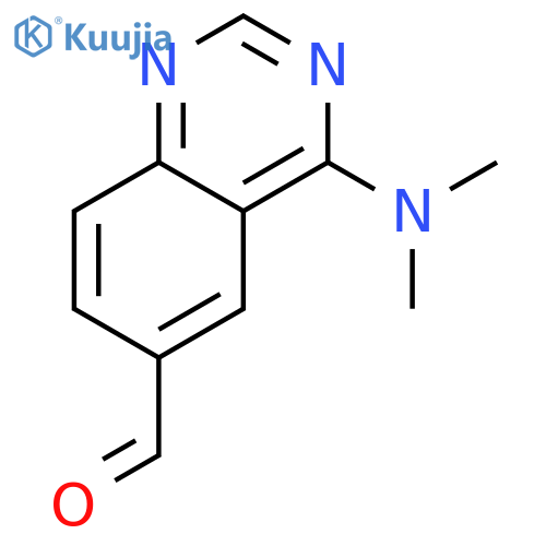6-Quinazolinecarboxaldehyde, 4-(dimethylamino)- structure