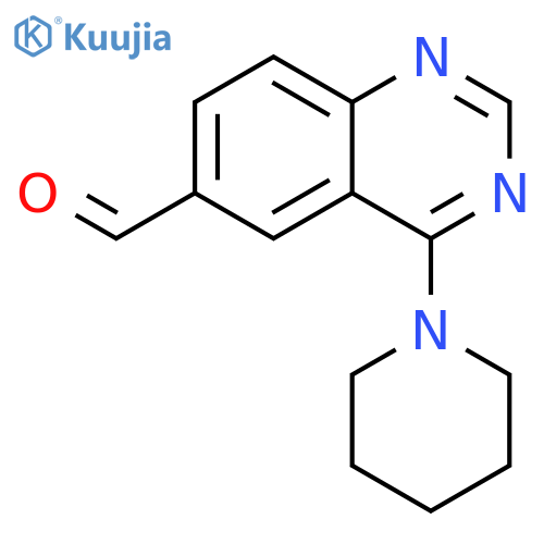 6-Quinazolinecarboxaldehyde, 4-(1-piperidinyl)- structure