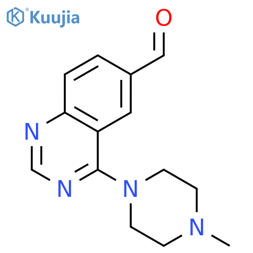 6-Quinazolinecarboxaldehyde, 4-(4-methyl-1-piperazinyl)- structure